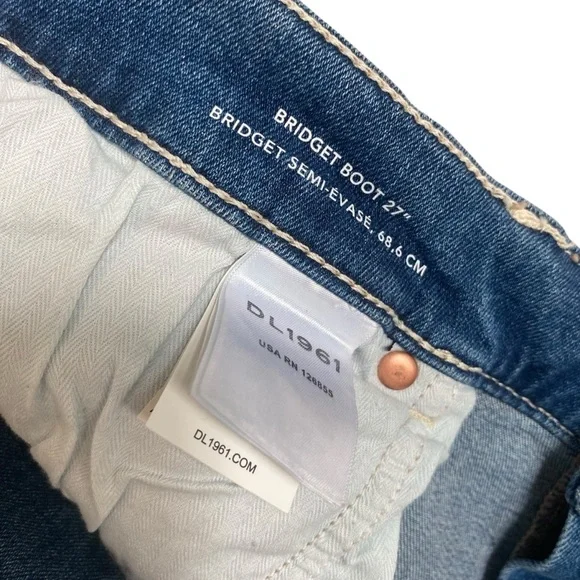 DL1961 Bridget Boot High Rise Instasculpt™ Crop Jeans in Island Park Size 32